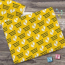 Icon Step & Repeat Personalized Baby Shower Wrapping Paper - 30746