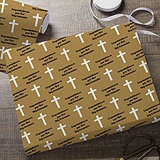 Icon Step  Repeat Personalized Communion Wrapping Paper - 30748