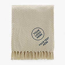 Personalized Logo Embroidered Afghan  - 30757