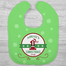 Santa Loves Me Personalized Baby Bibs - 30771