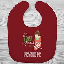 Precious Moments Personalized Stocking Baby Bibs - 30772