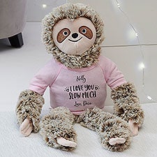 I Love You Slow Much Personalized Plush Sloth Stuffed Animal - 30780