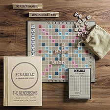 Scrabble® Personalized Logo Vintage Bookshelf Edition Board Game - 30796