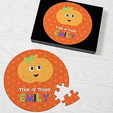 Halloween Character Personalized Round Puzzles - 30855