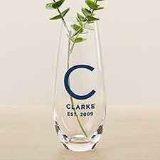 Family Initial Personalized Printed Bud Vase - 30886