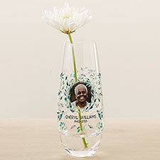 Serene Memorial Personalized Printed Photo Bud Vase - 30888