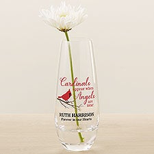 Cardinal Memorial Personalized Printed Bud Vase - 30889