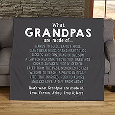 What Grandpas Are Made Of Personalized Grandpa Blankets - 30907