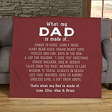 What Dads Are Made Of Personalized Dad Blankets - 30908