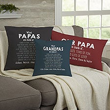 What Grandpas Are Made Of Personalized Throw Pillows - 30909