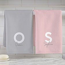 Simple  Sweet Personalized Hand Towels - 30960