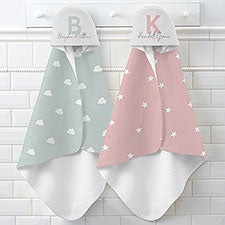 Simple and Sweet Personalized Baby Hooded Towels - 30962