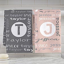 Youthful Name Personalized Hand Towels - 30987