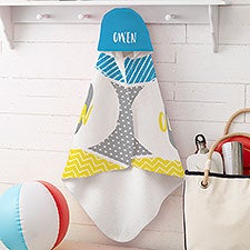 Yours Truly Personalized Baby Hooded Beach  Pool Towel - 30999