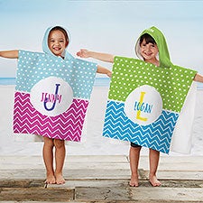 Yours Truly Personalized Kids Poncho Beach & Pool Towel - 31003