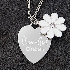 Personalized Flower Girl Necklace - 31008