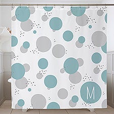 Stencil Polka Dots Personalized Shower Curtain - 31029