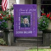 All About The Grad Personalized Photo Garden Flag - 31066