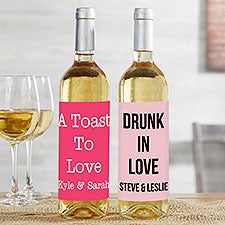Personalized Valentines Day Wine Bottle Label - Romantic Expressions - 31074