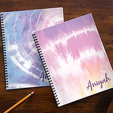 Pastel Tie Dye Personalized Large Notebooks - 31075
