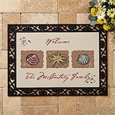 Personalized Sea Shell Doormat - Sea Shore Welcome Mat - 3109