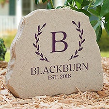 Laurel Initial Personalized Standing Garden Stone - 31120