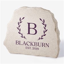 Laurel Initial Personalized Standing Garden Stone - 31120