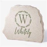 Laurel Monogram Personalized Standing Garden Stone - 31123