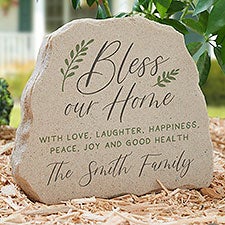 Bless Our Home Personalized Standing Garden Stone - 31126