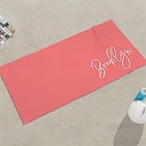 Trendy Script Personalized Beach Towels - 31140