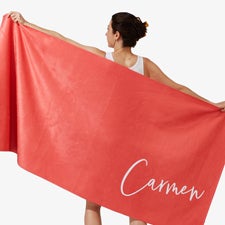Trendy Script Personalized Beach Towels - 31140