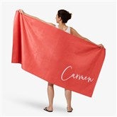Trendy Script Personalized Beach Towels - 31140