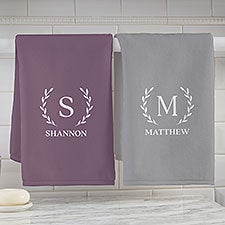 Laurel Initial Personalized Hand Towels - 31173