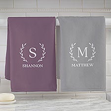 Personalized Luxury Embroidered Hand Towel & Bath Towel Set (Bathroom, –  Too Stinkin' Cute