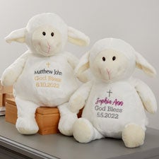 Christening Cross Personalized Baby Lamb - 31185