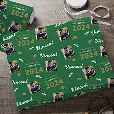 Graduating Class Of Personalized Photo Wrapping Paper - 31189
