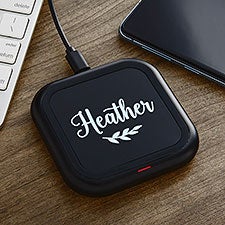 Laurel Name Personalized LED Wireless Charging Pad - 31198