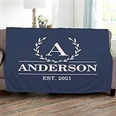 Laurel Wreath Personalized Blankets - 31299