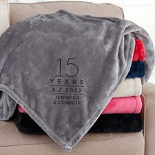 Modern Anniversary Personalized Fleece Blanket  - 31313
