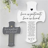 Love Is Patient Personalized Wedding Cross - 31318