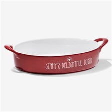 Made With Love Personalized Ceramic Oval Baking Dish - 31336