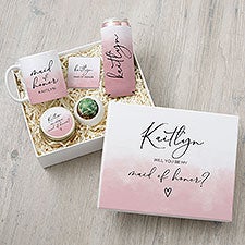 Personalized Watercolor Bridesmaid Proposal Box - 31349