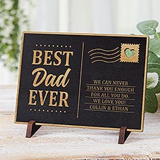 Best Dad Ever Personalized Wood Postcards - 31363