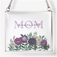 Floral Love For Mom Personalized Glass Suncatcher - 31366