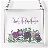Floral Love For Grandma Personalized Glass Suncatcher - 31367