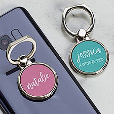 Scripty Name Personalized Phone Ring Holder - 31377