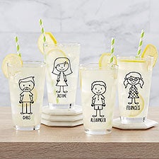 Photo Message Personalized 14 oz Short Drinking Glass