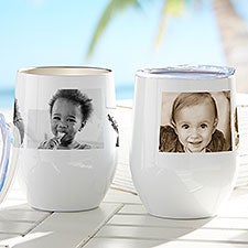 Photo Collage Personalized Stainless Insulated Wine Cup - 31394