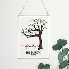 Family Tree Personalized Hanging Glass Wall Decor  - 31400