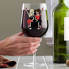 Best Friends philoSophies Personalized Oversized Wine Glass - 31443